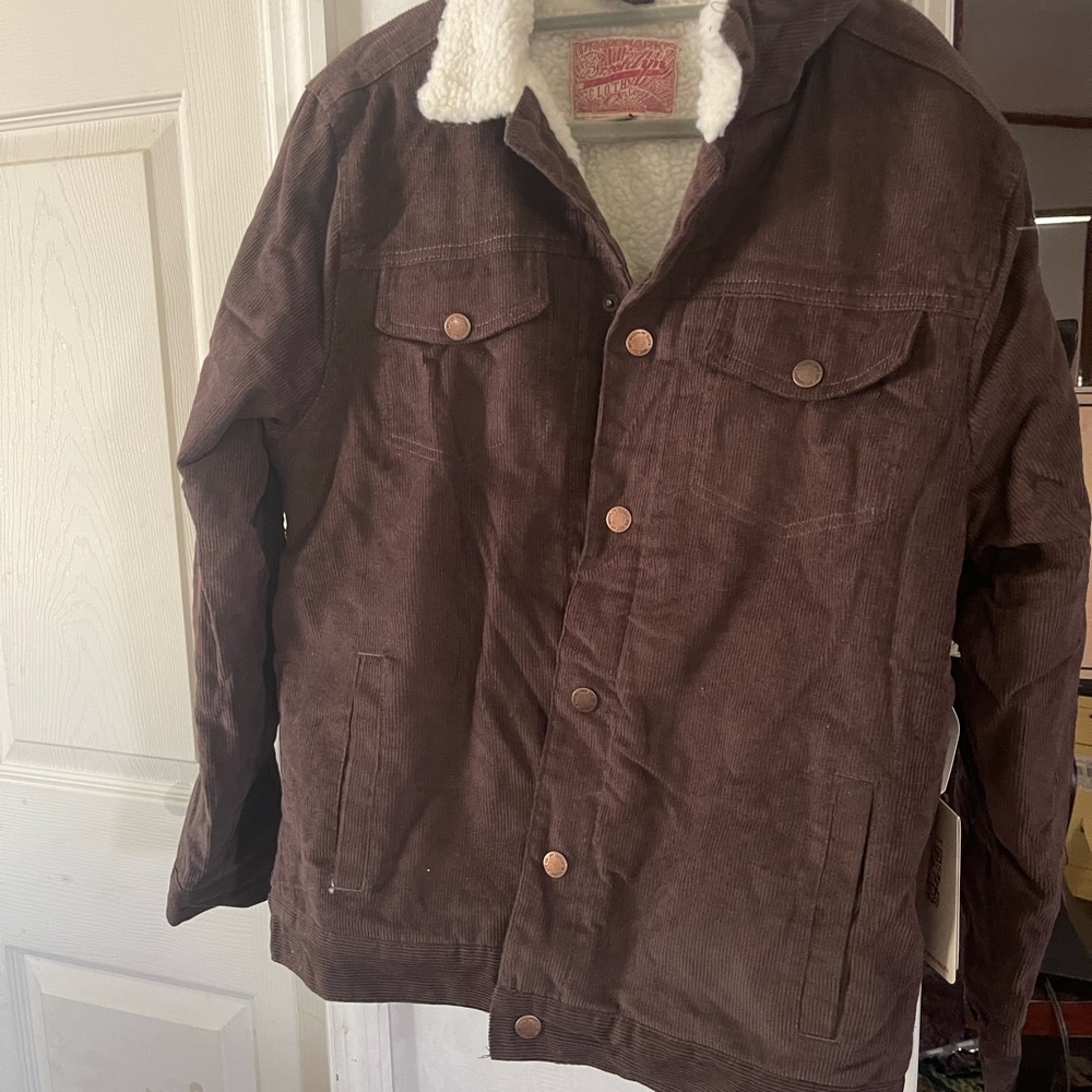 Brooklyn Cloth Brown Corduroy Jacket with Sherpa Lining